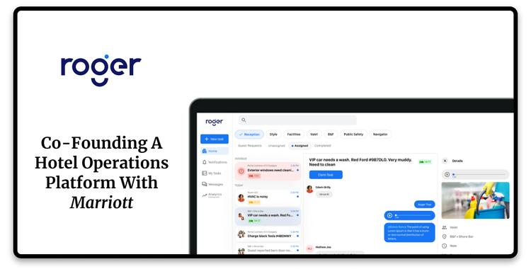 Co-Founding a Hotel Operations and Guest Experience Platform with Marriott
